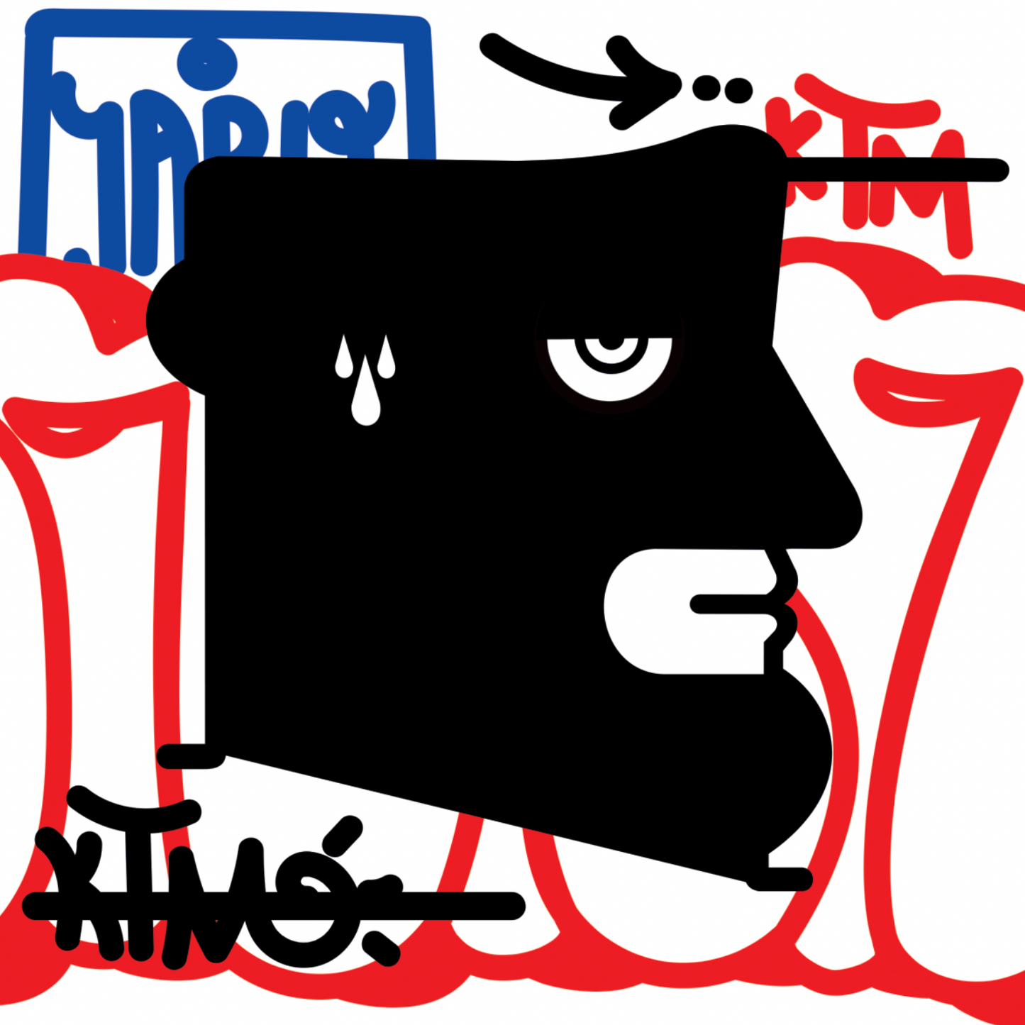 Graffiti is not street art (IABO self-portrait) new version