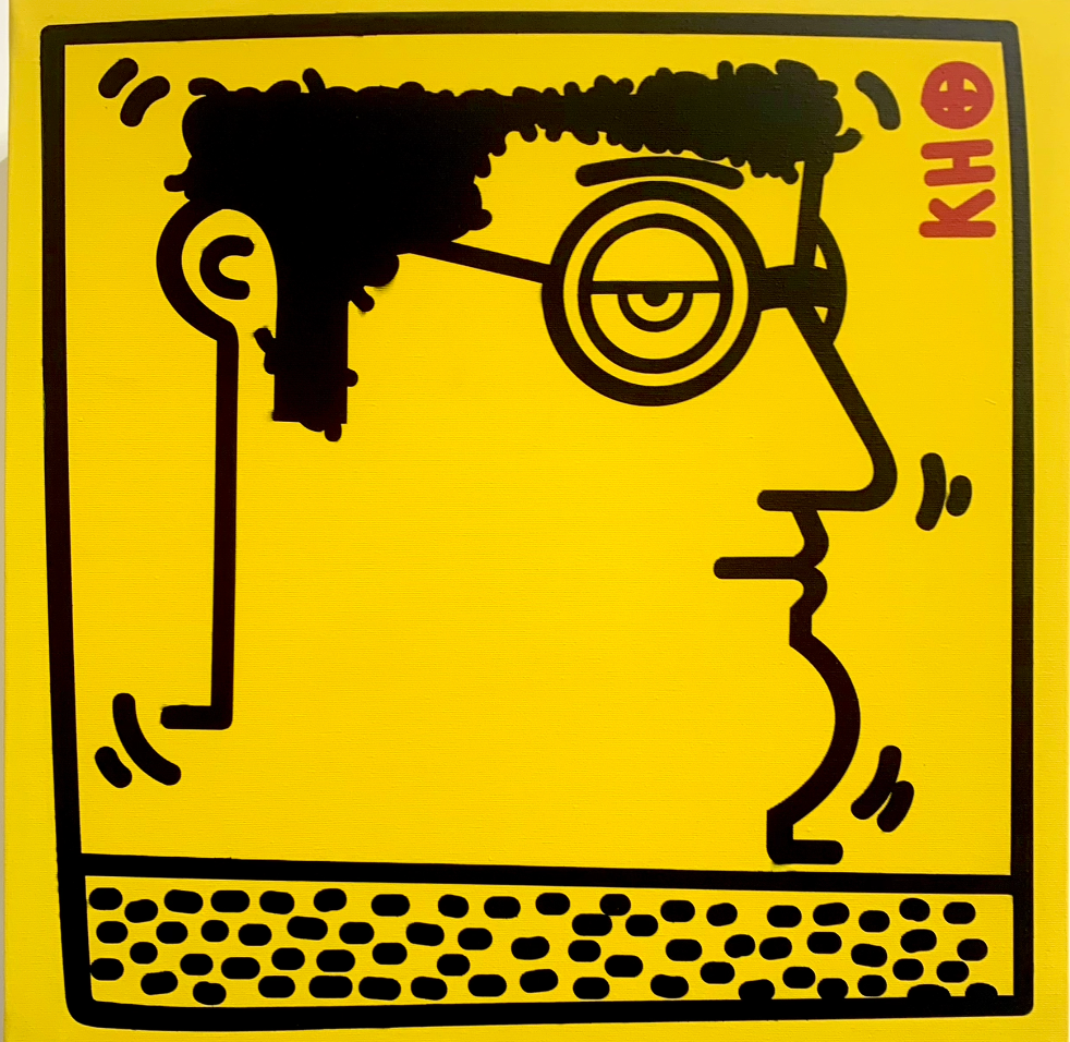Untitled (Keith Haring - Portrait) yellow version