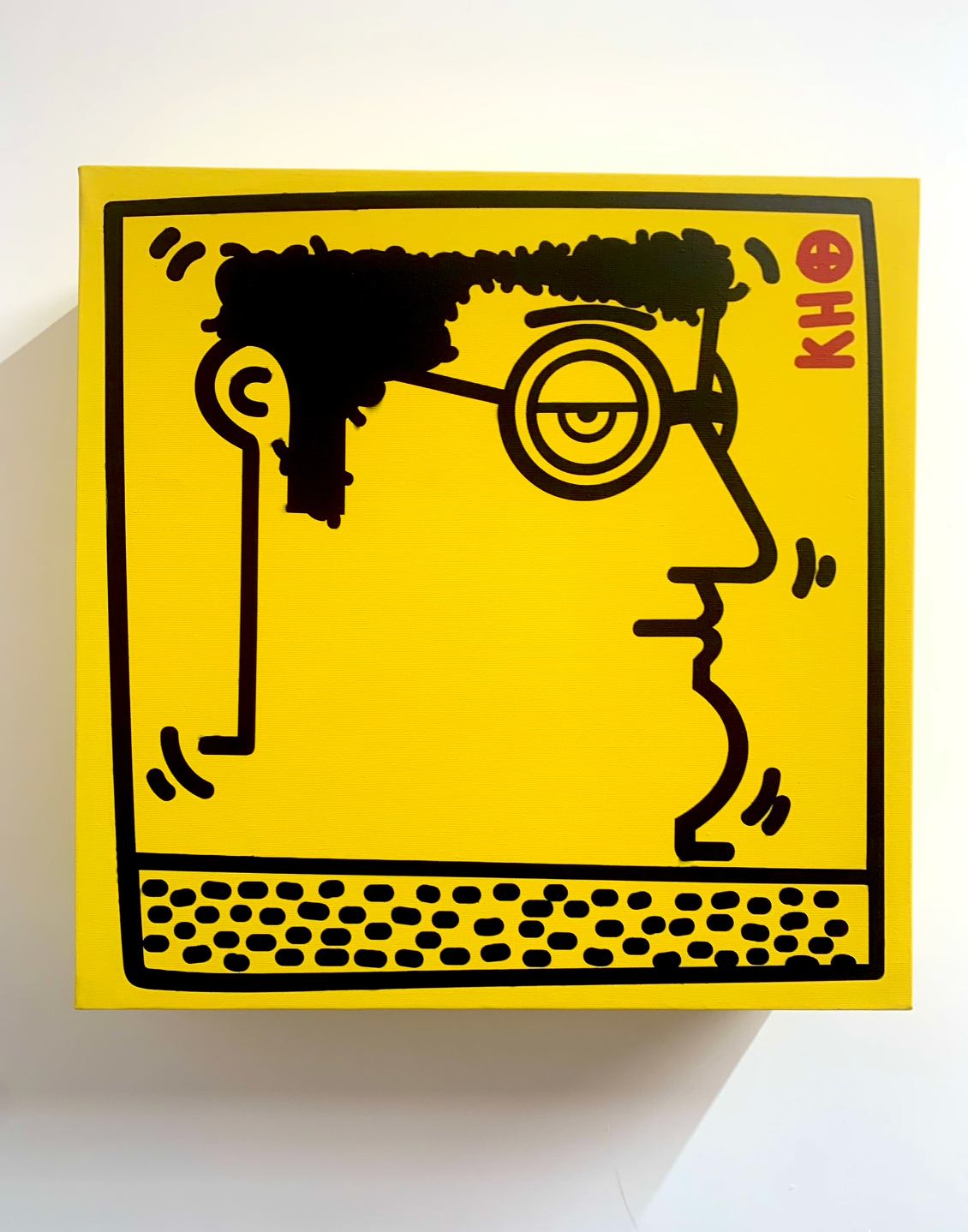 Untitled (Keith Haring - Portrait) yellow version