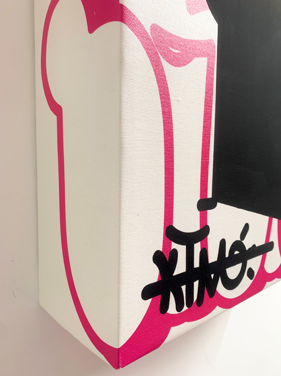 Graffiti is not Street Art (IABO Self-Portrait) - magenta version