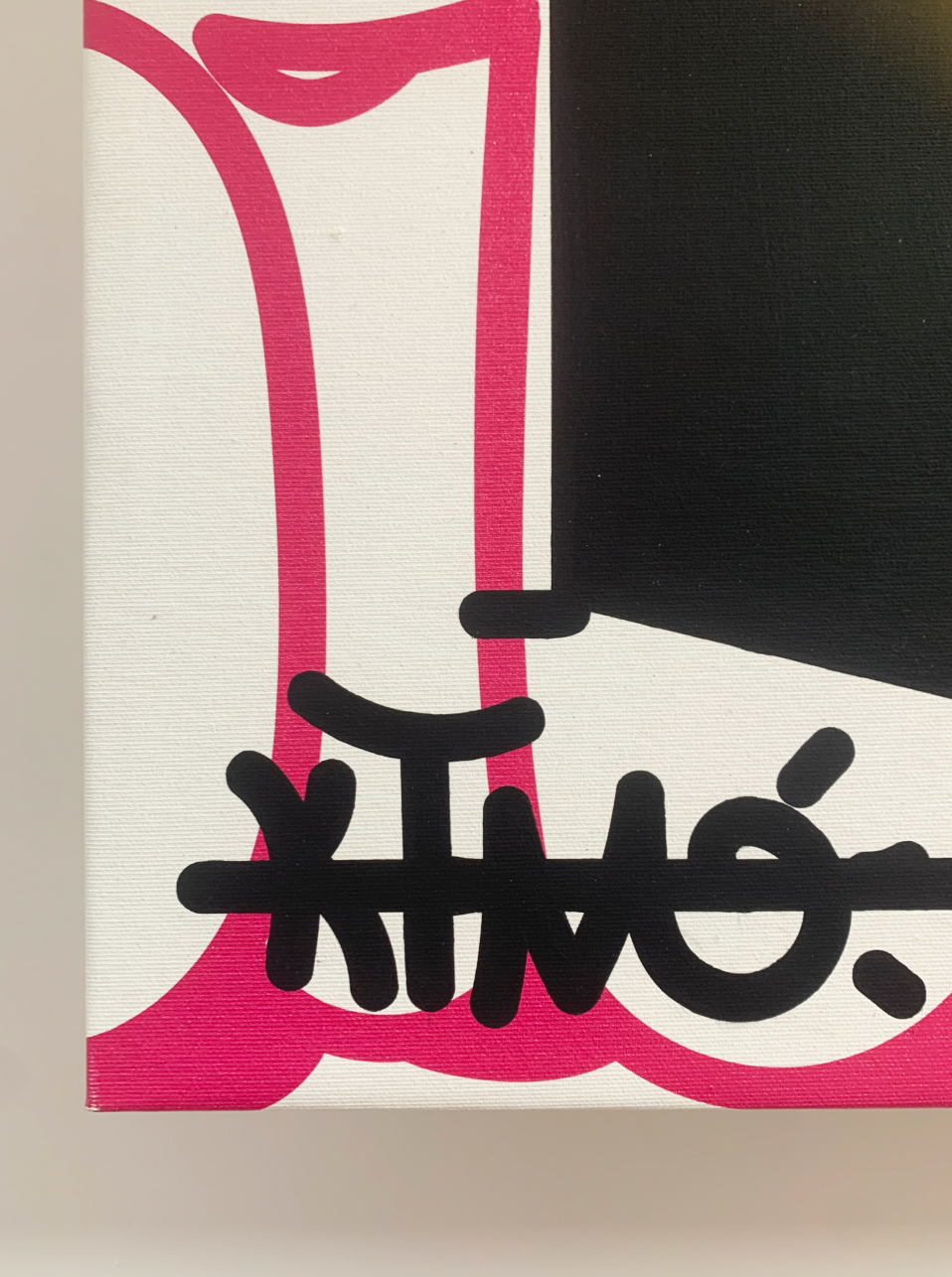 Graffiti is not Street Art (IABO Self-Portrait) - magenta version