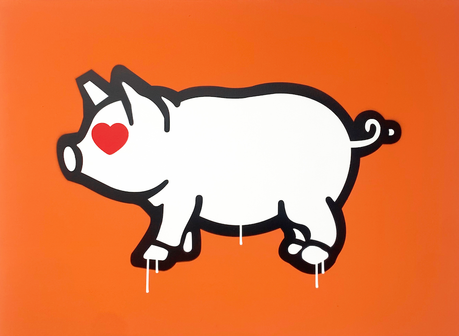 Porca Mis€ria - orange version 60x80 cm