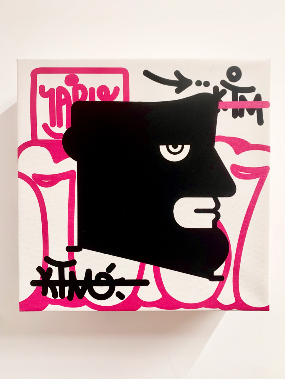 Graffiti is not Street Art (IABO Self-Portrait) - magenta version