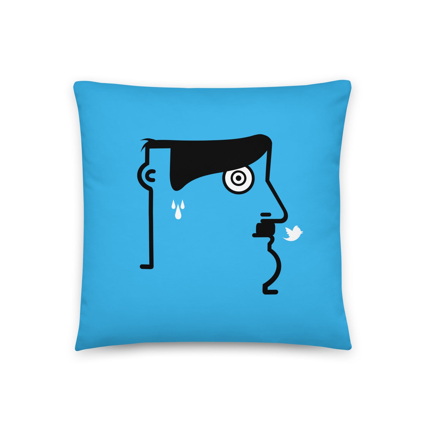 "The dictatorship of social media - Twhitler portrait - pillow
