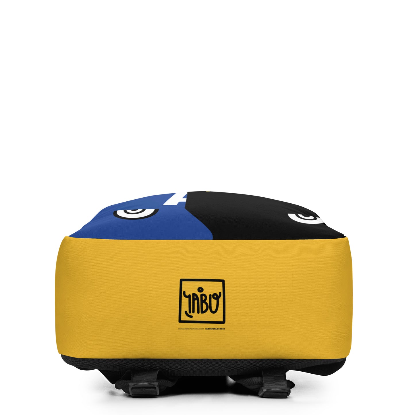 "Nous sommes tous des super-héros" (Homer Simpson, Batman & Robin, Hulk, Captain America, Flash, Superman) yellow version Rucksack Backpack