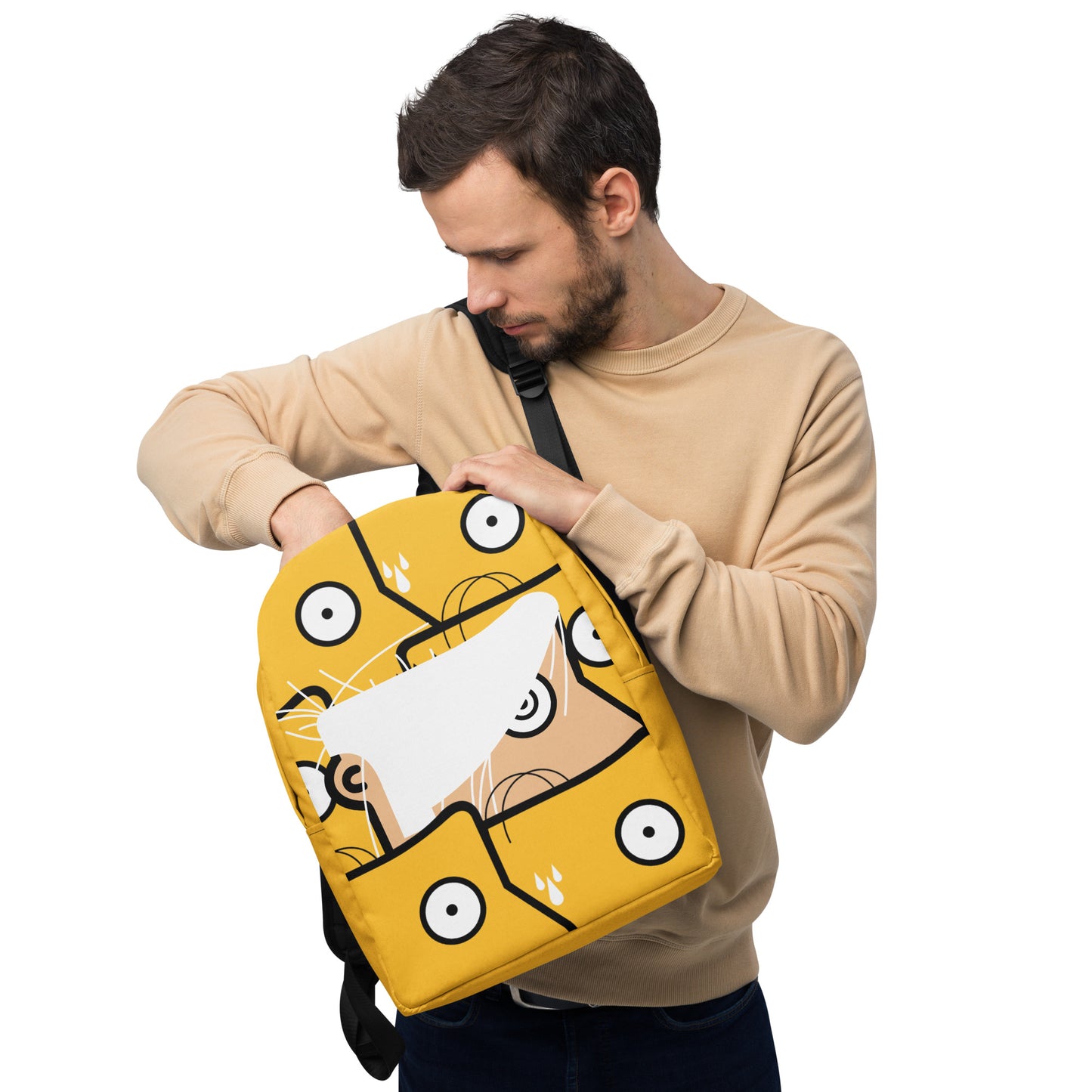 "Brillo" (Andy Warhol & Homer Simpson) yellow Backpack
