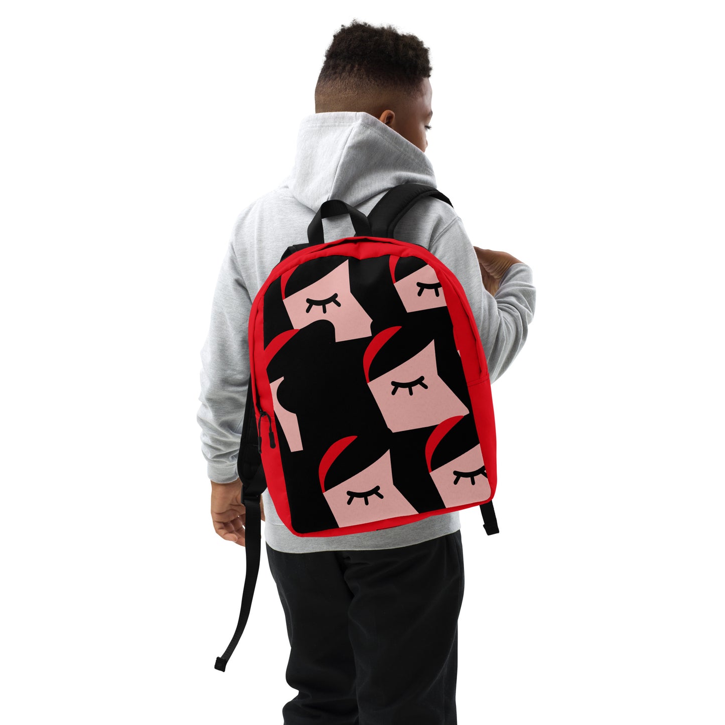 "Bite into an Apple" (Snow-White portrait) red version Backpack backpack