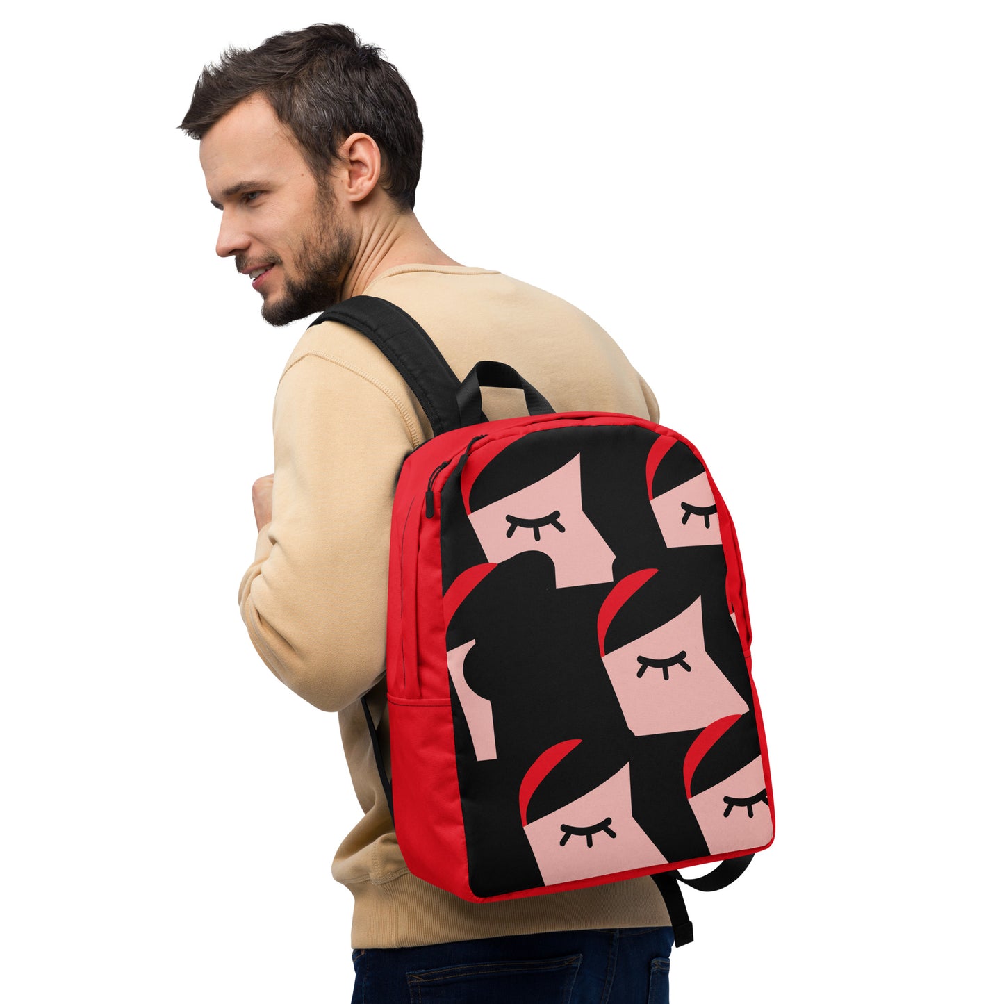 "Bite into an Apple" (Snow-White portrait) red version Backpack backpack