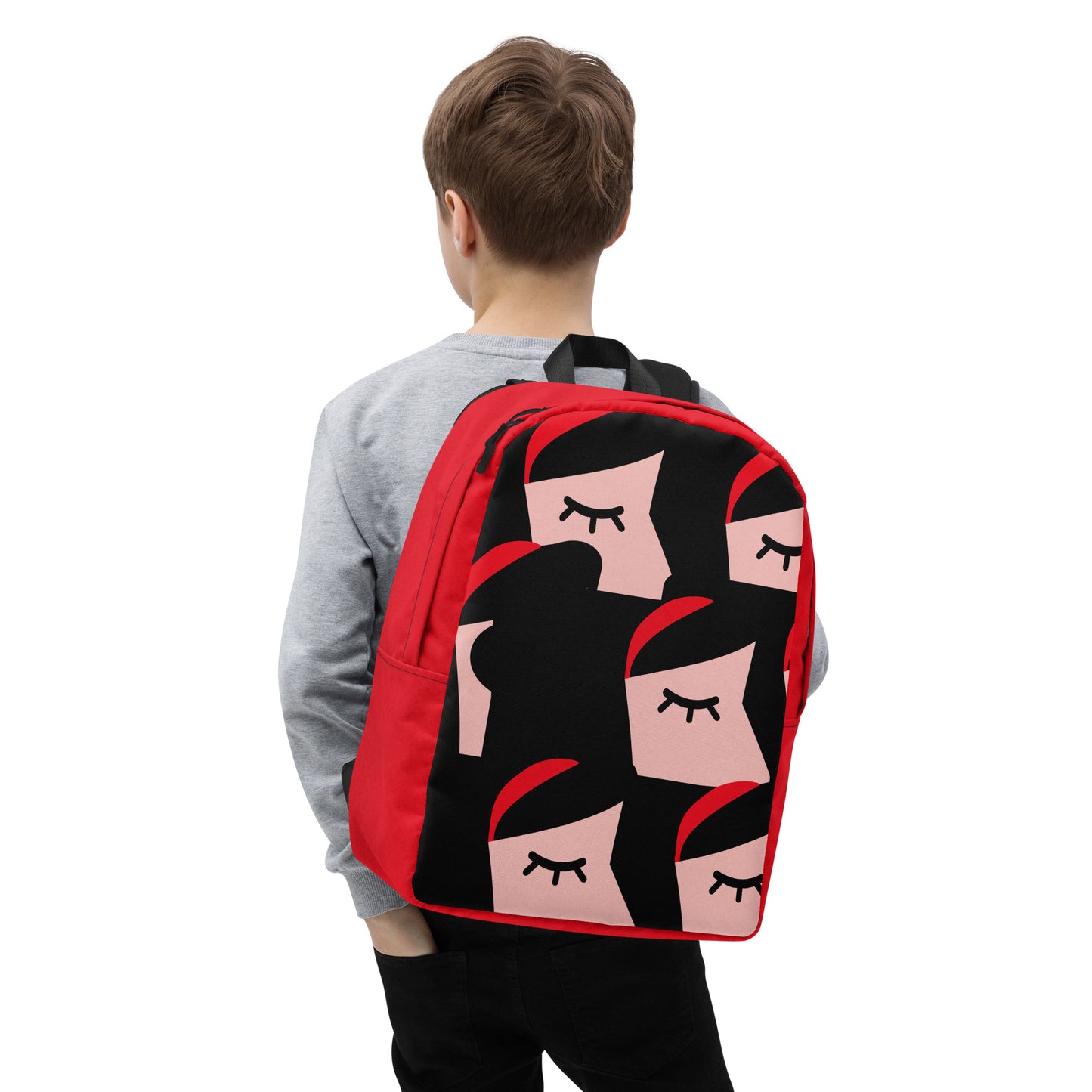 "Bite into an Apple" (Snow-White portrait) red version Backpack backpack