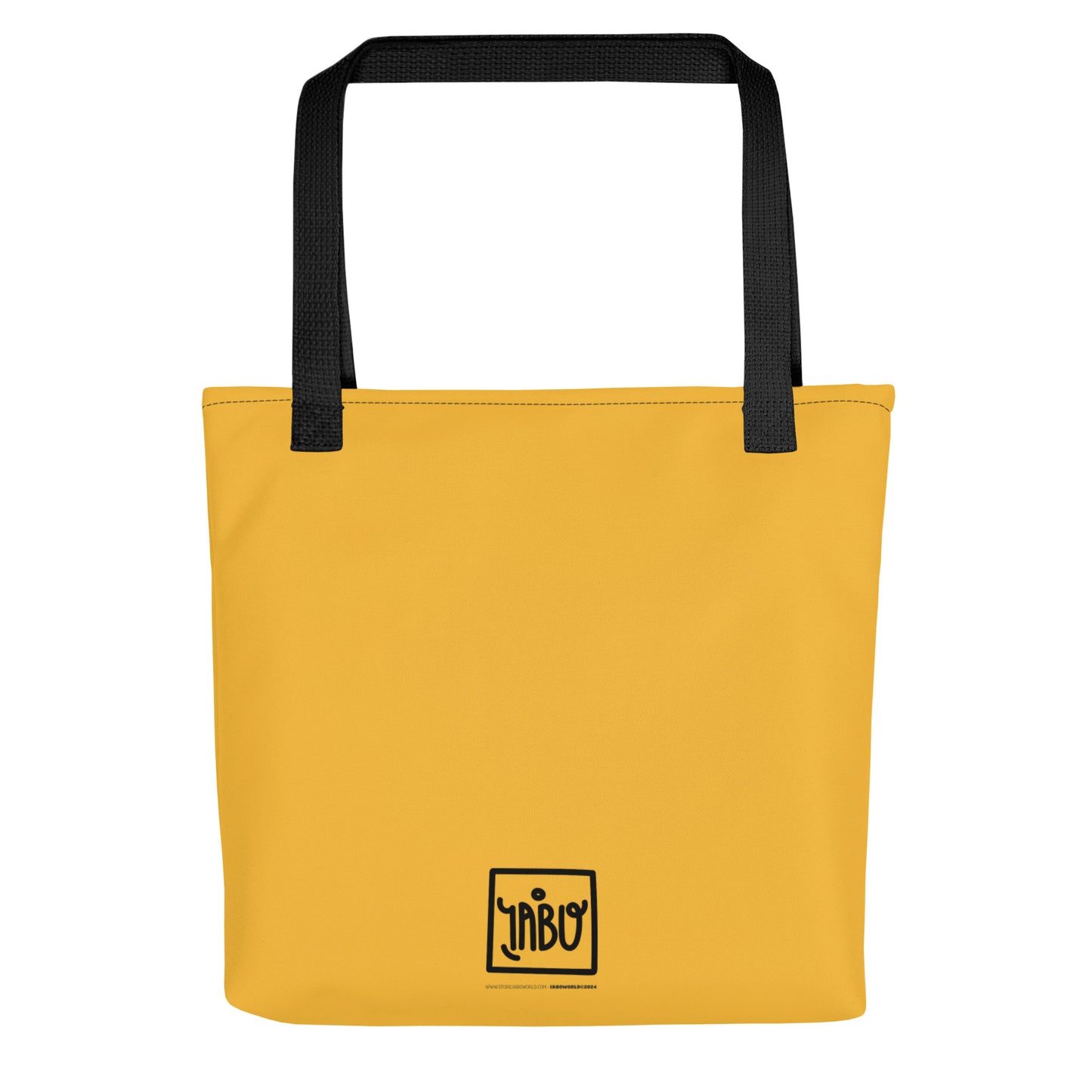 "Untitled" (Haring-portrait) Black and yellow - Tote bag