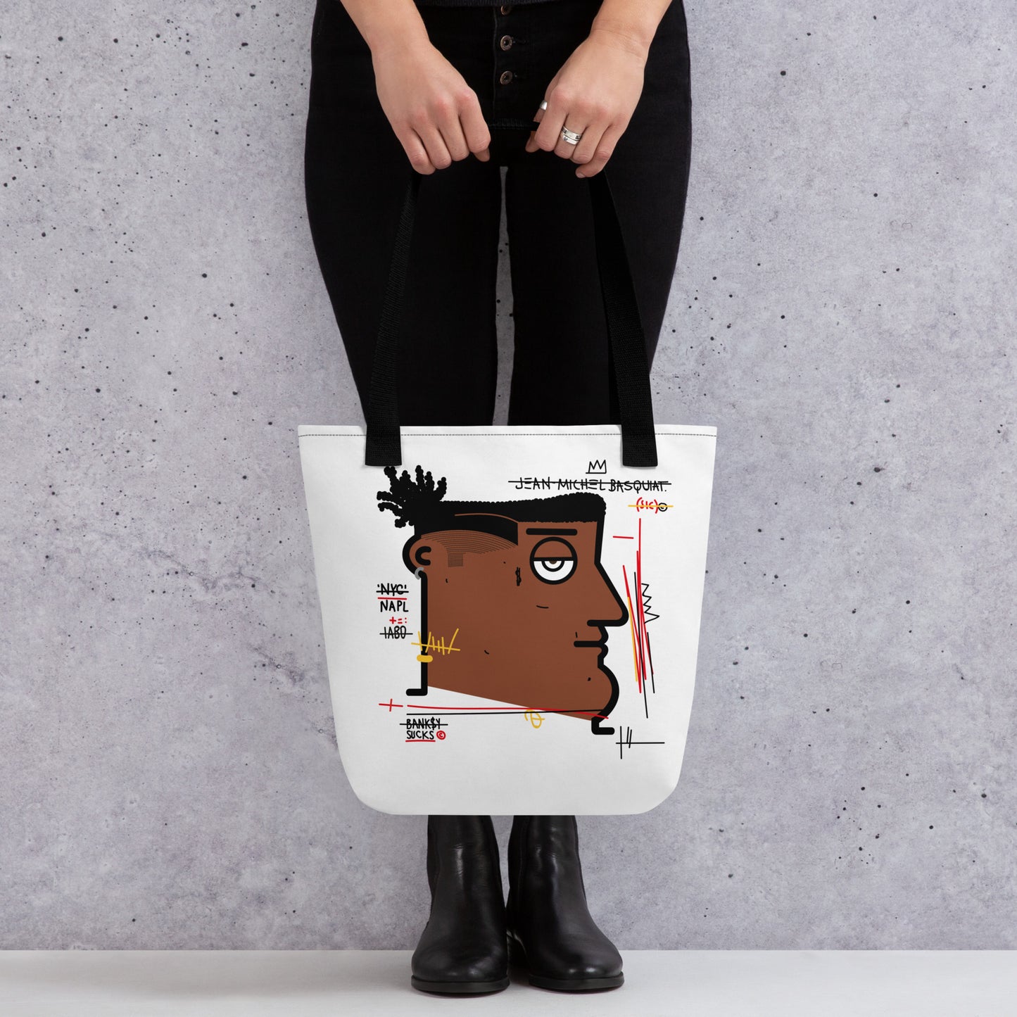 "Banksy sucks" (JM Basquiat) - Tote bag