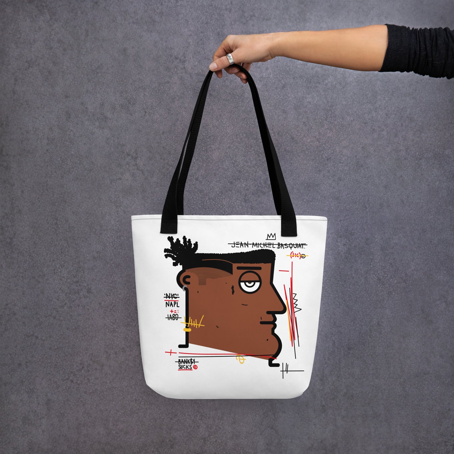"Banksy sucks" (JM Basquiat) - Tote bag