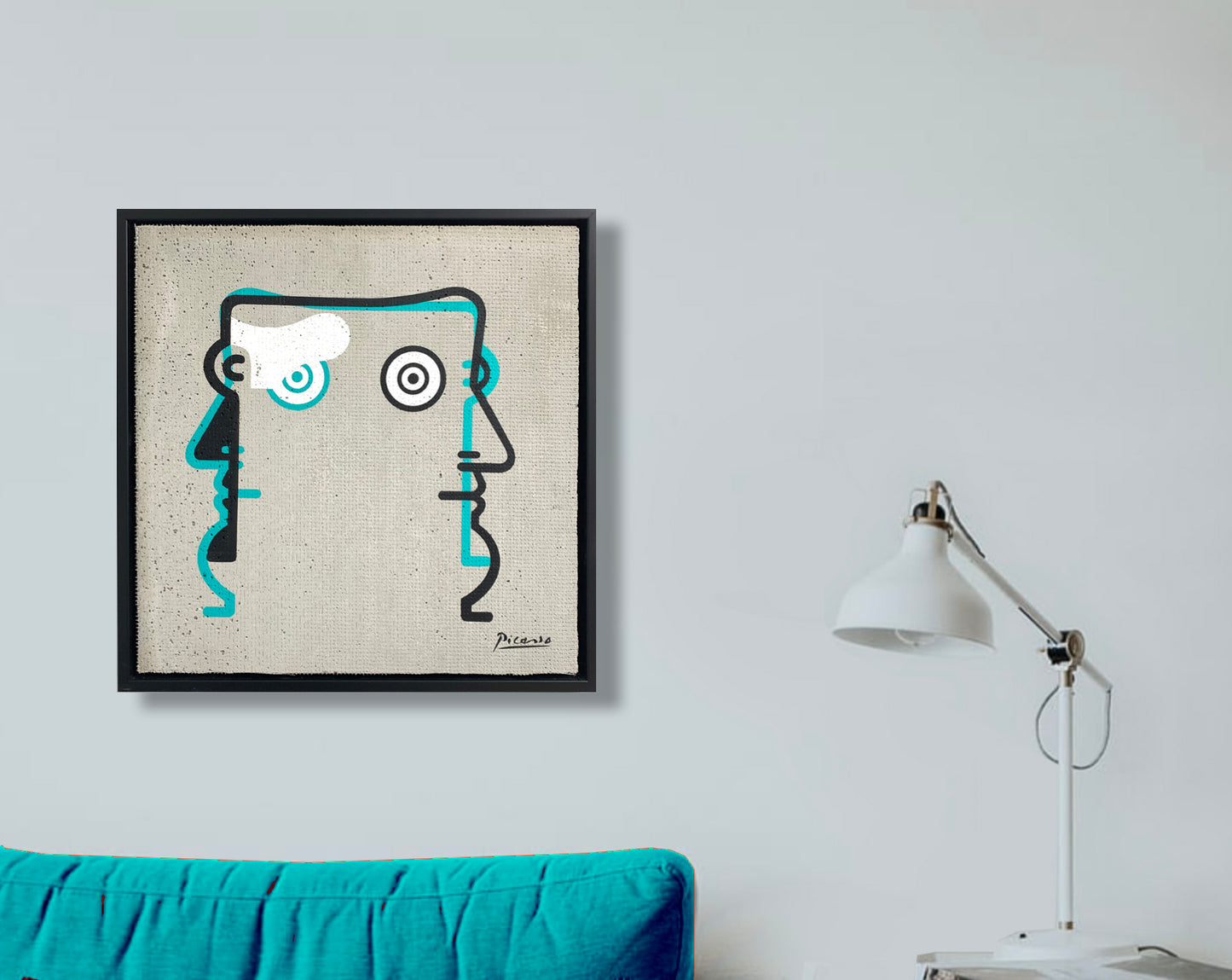 I want to be an artist + Iablo Picasso composizione 2 pezzi ciano version