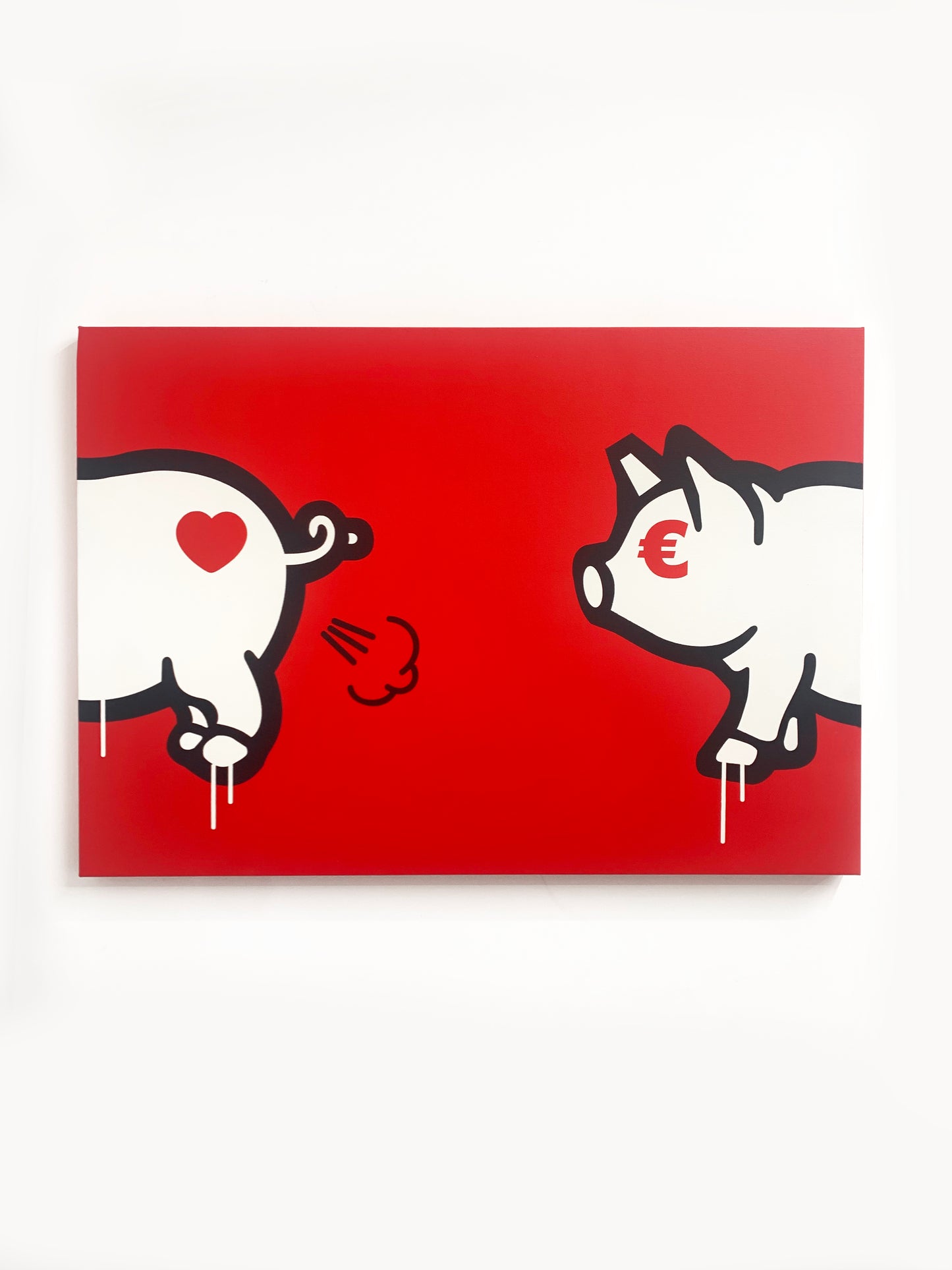 Porca Mis€ria (two pigs) - red version 70x100 cm
