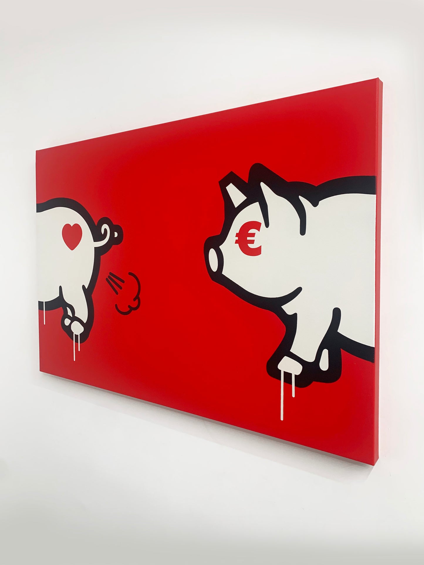 Porca Mis€ria (two pigs) - red version 70x100 cm