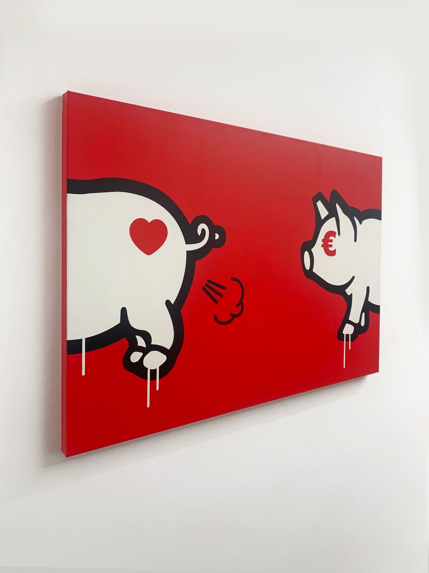 Porca Mis€ria (two pigs) - red version 70x100 cm