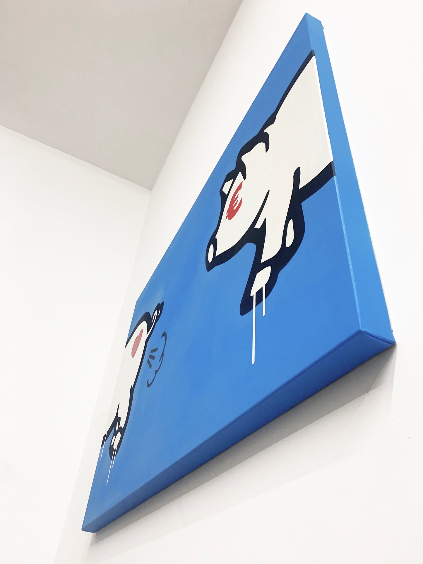 Porca Mis€ria - two pigs on canvas 70x100 cm
