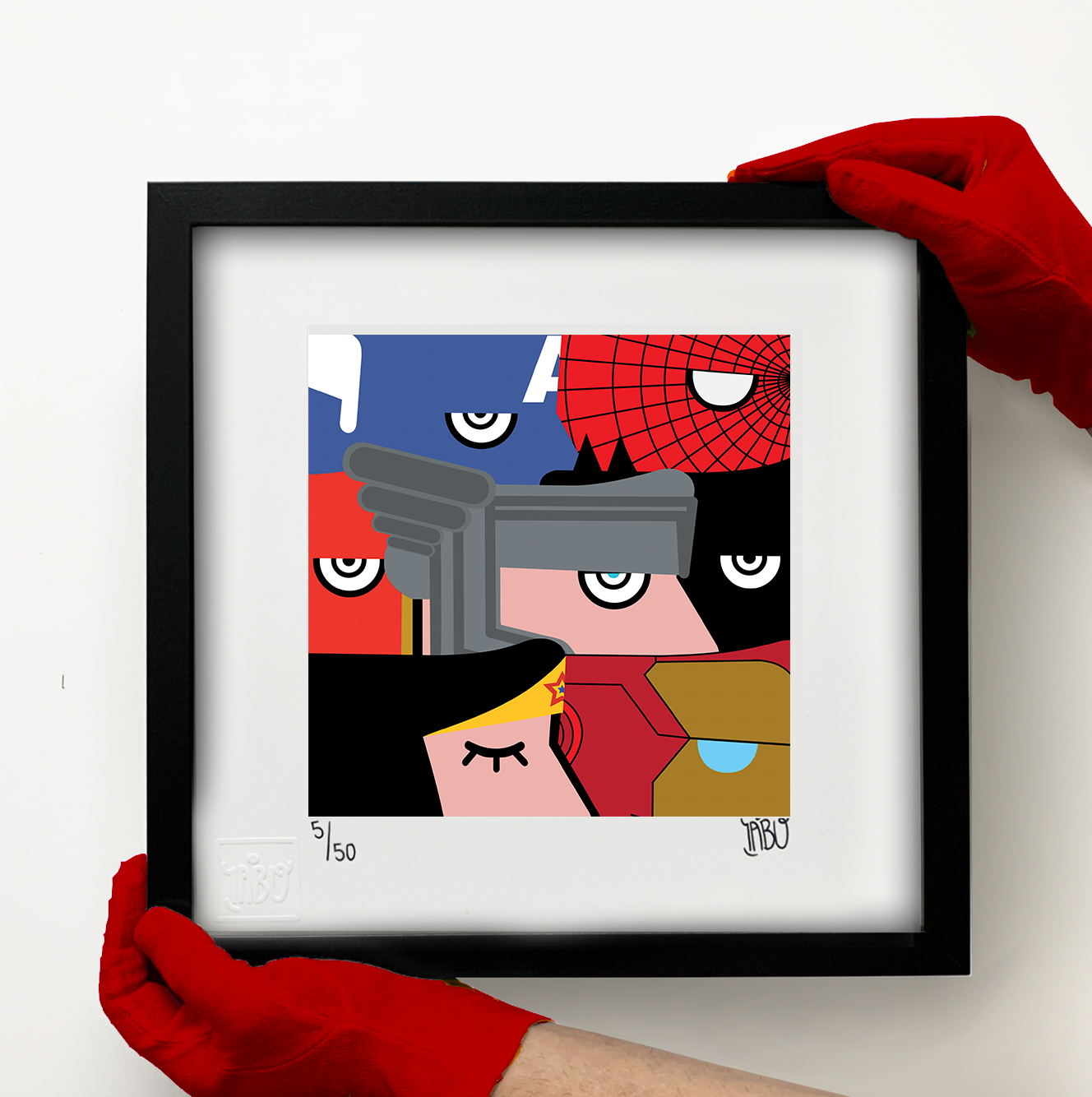 We are all Superheroes series composition of 4 pieces