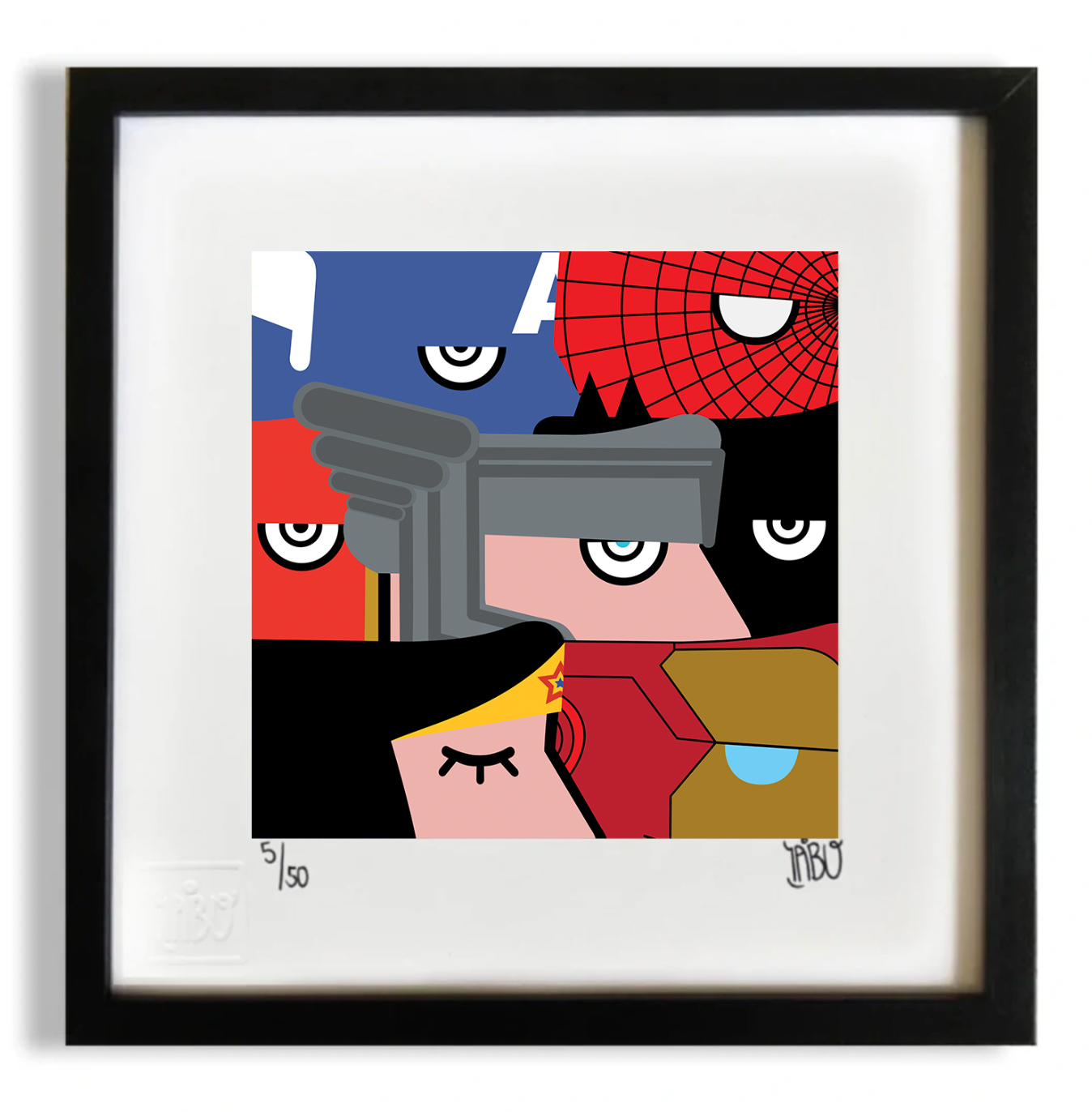 We are all Superheroes series composition of 4 pieces