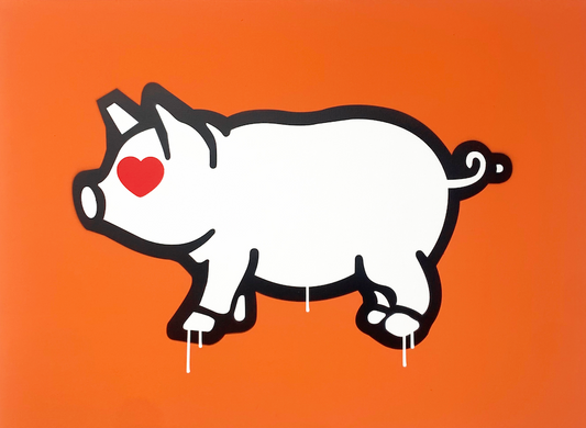 Porca Mis€ria - orange version 60x80 cm