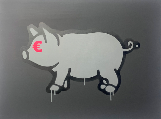 Porca Mis€ria - grey and black version 60x80 cm