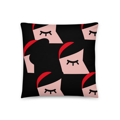 "Bite into an Apple" (Snow-White portrait) soft pillow