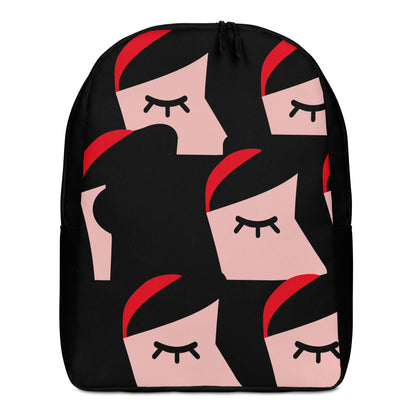 "Bite into an Apple" (Snow-White portrait) Black version Zaino backpack