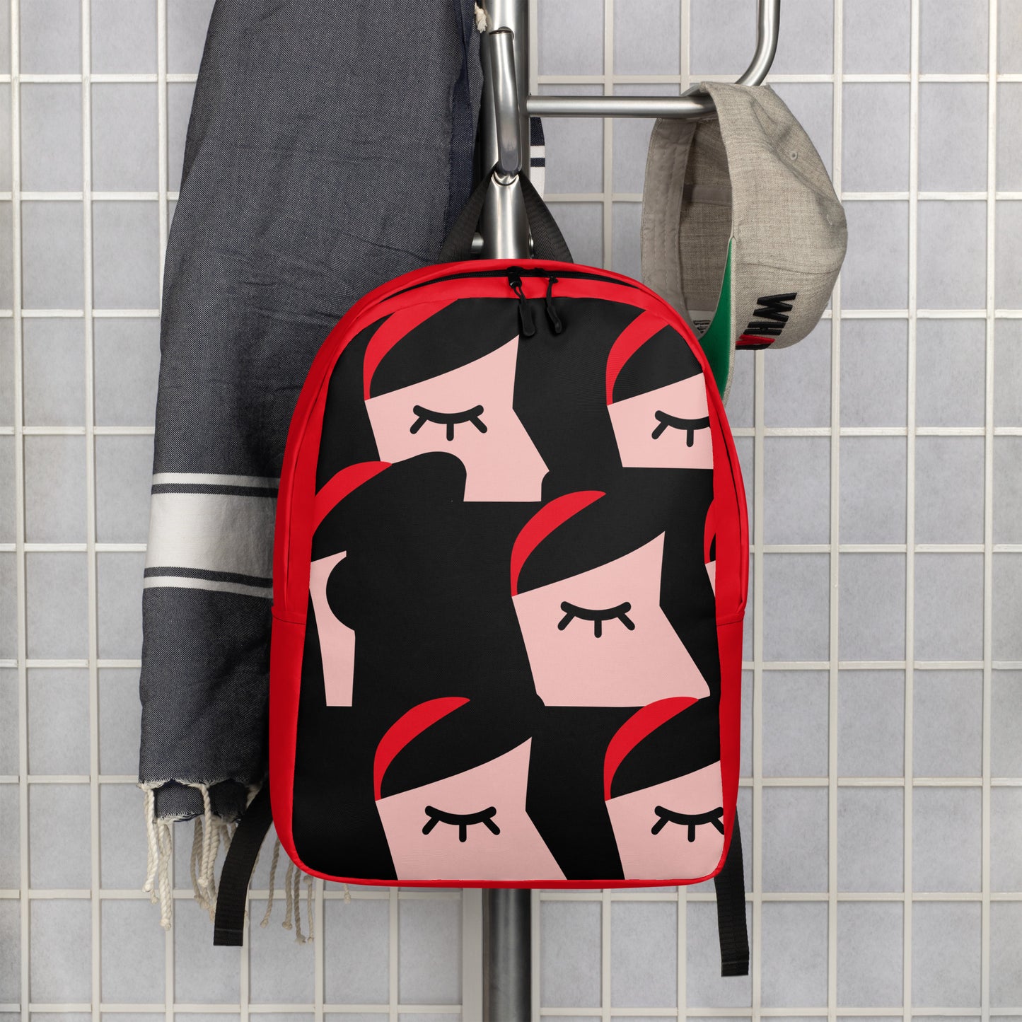 "Bite into an Apple" (Snow-White portrait) red version Zaino backpack