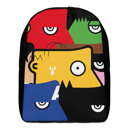 "Nous sommes tous des super-héros" (Homer Simpson, Batman & Robin, Hulk, Captain America, Flash, Superman) Black version Zaino backpack