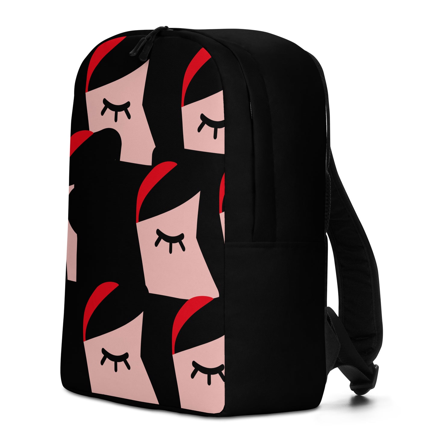 "Bite into an Apple" (Snow-White portrait) Black version Zaino backpack