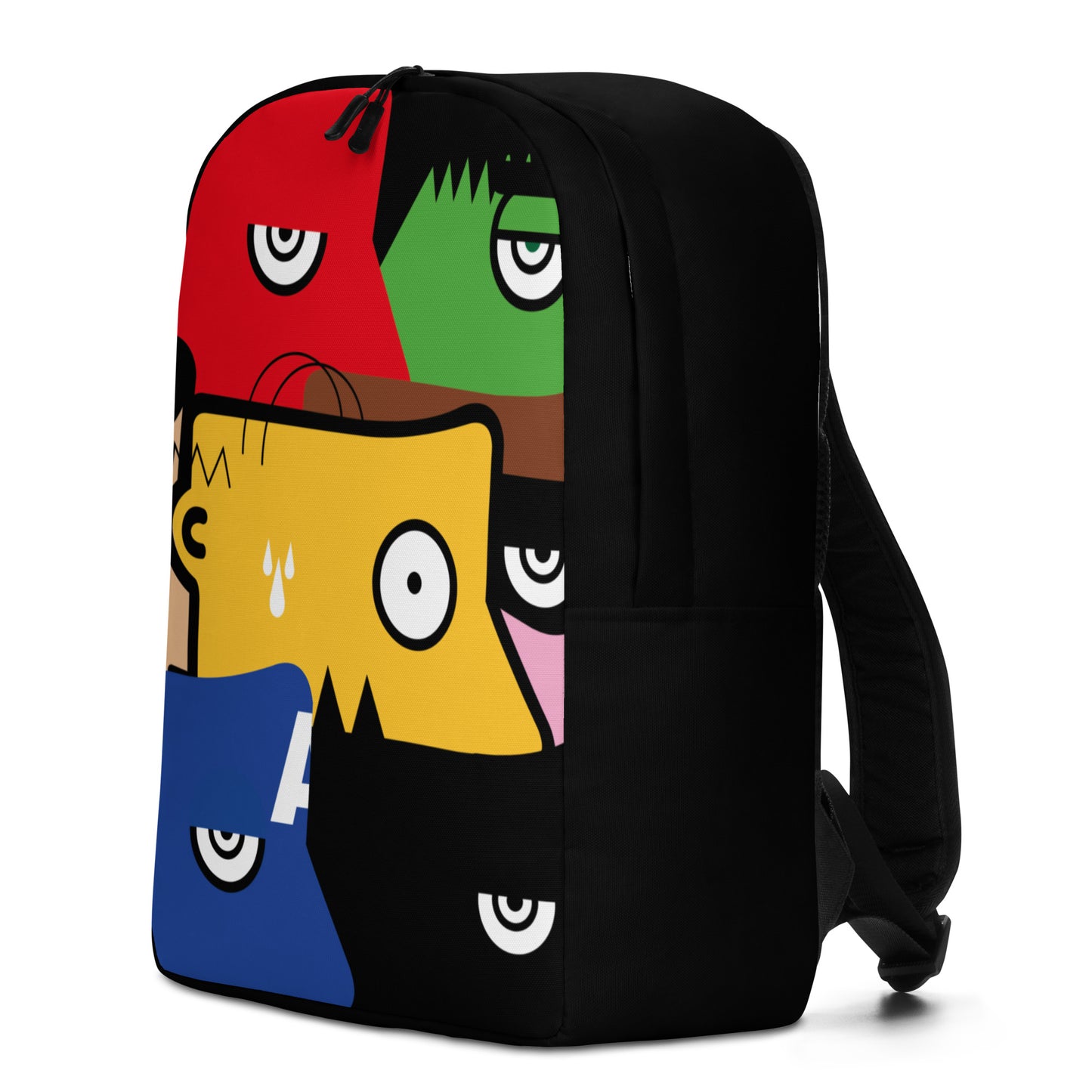 "Nous sommes tous des super-héros" (Homer Simpson, Batman & Robin, Hulk, Captain America, Flash, Superman) Black version Zaino backpack