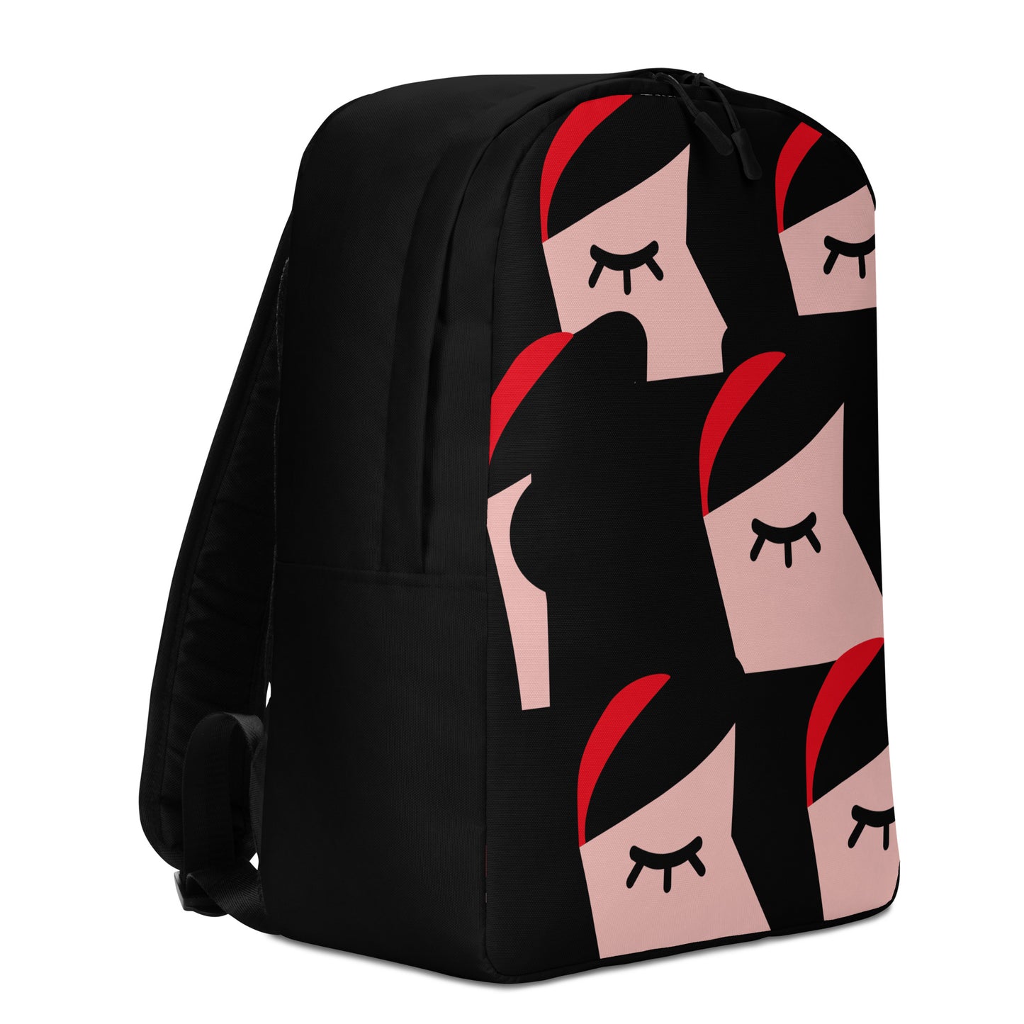 "Bite into an Apple" (Snow-White portrait) Black version Zaino backpack