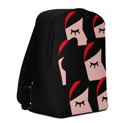 "Bite into an Apple" (Snow-White portrait) Black version Zaino backpack