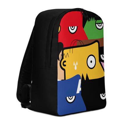 "Nous sommes tous des super-héros" (Homer Simpson, Batman & Robin, Hulk, Captain America, Flash, Superman) Black version Zaino backpack