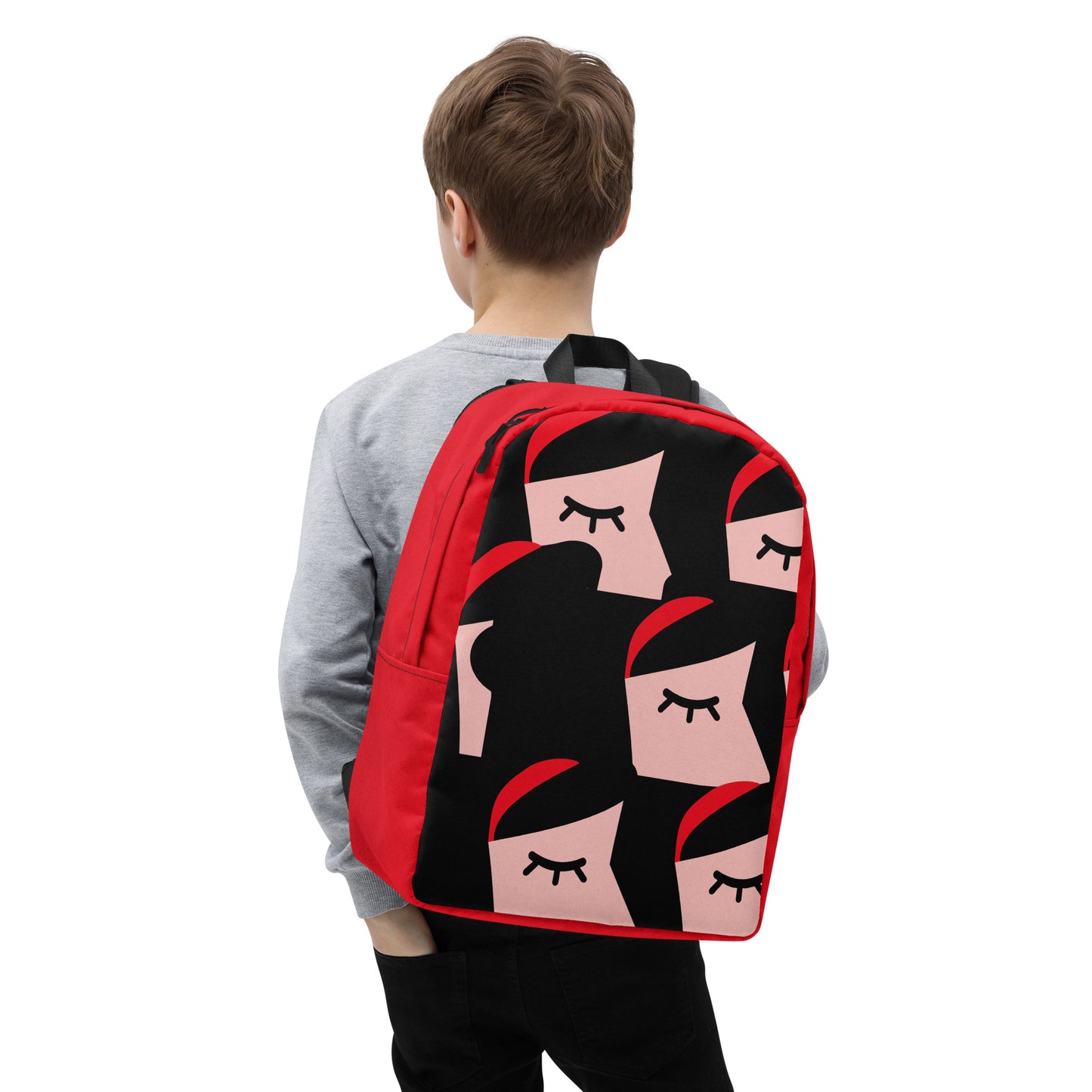 "Bite into an Apple" (Snow-White portrait) red version Zaino backpack