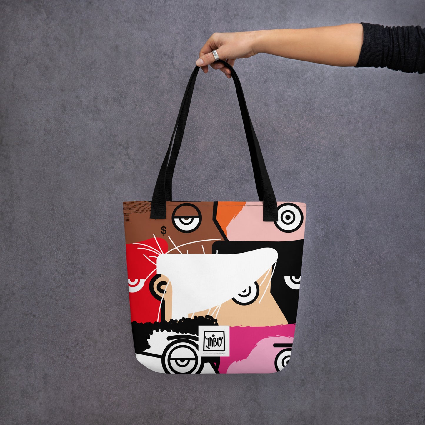 "I want to be an artist" new version (Hirst, Basquiat, Blek Le Rat, Van Gogh, Banksy, Warhol, Haring - portraits) Tote bag