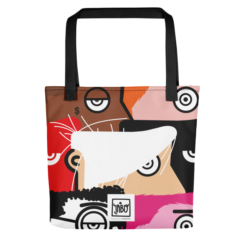 "I want to be an artist" new version (Hirst, Basquiat, Blek Le Rat, Van Gogh, Banksy, Warhol, Haring - portraits) Tote bag