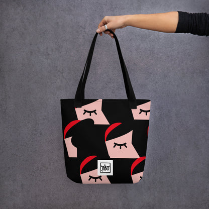 "Bite into an Apple" (Snow-White portrait) - Tote bag