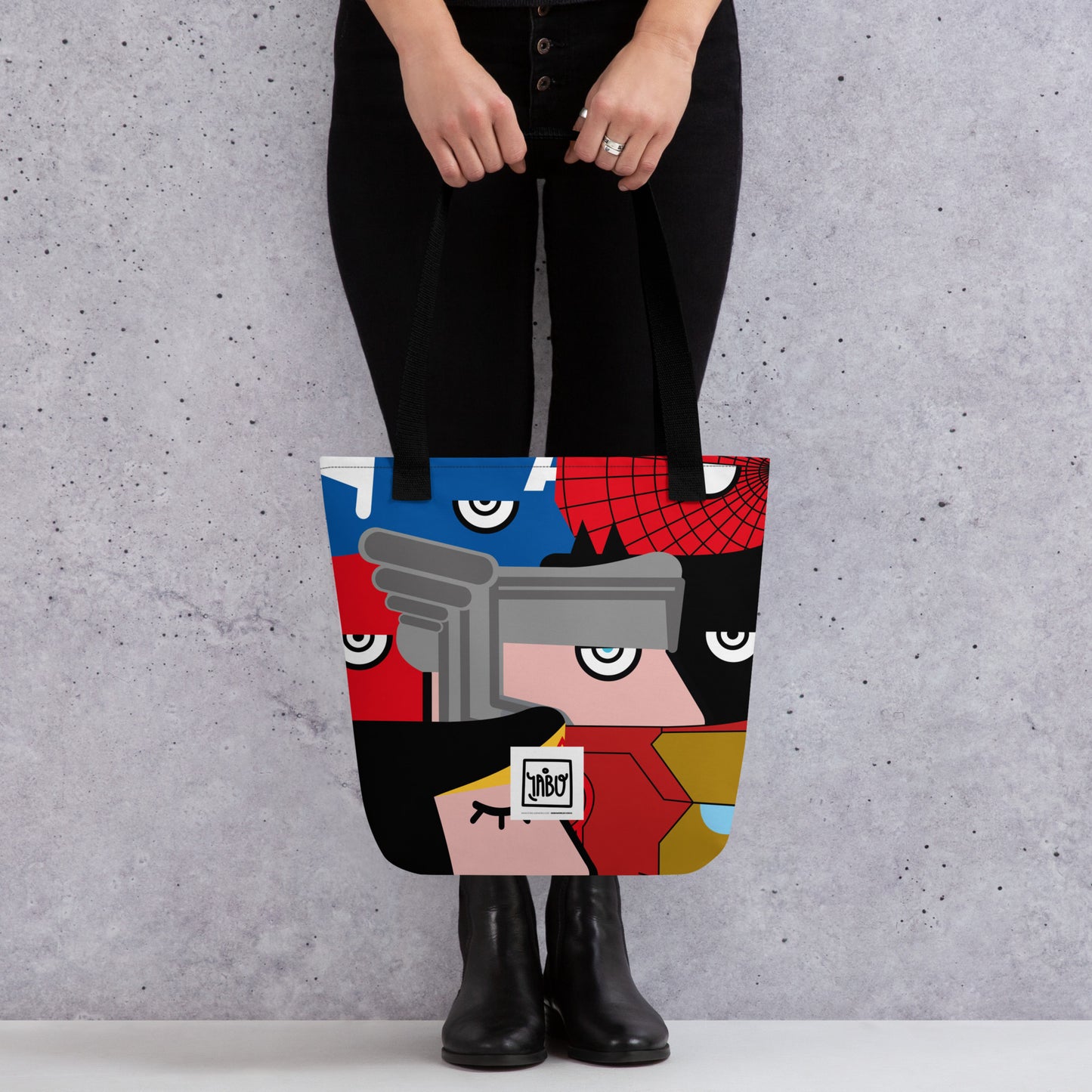 "Siamo tutti Supereroi" (Captain America, Spiderman, Flash, Thor, Batman, Wonder Woman, Iron man) - Tote bag