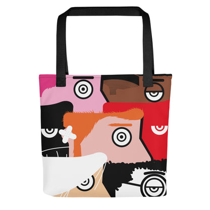 "I Want to be an artist" (Hirst, Basquiat, Blek Le Rat, Van Gogh, Banksy, Warhol, Haring - portraits) Tote bag