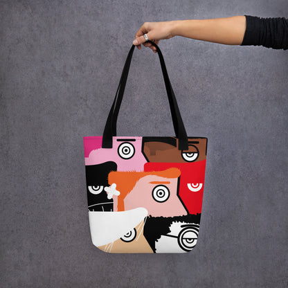 "I Want to be an artist" (Hirst, Basquiat, Blek Le Rat, Van Gogh, Banksy, Warhol, Haring - portraits) Tote bag