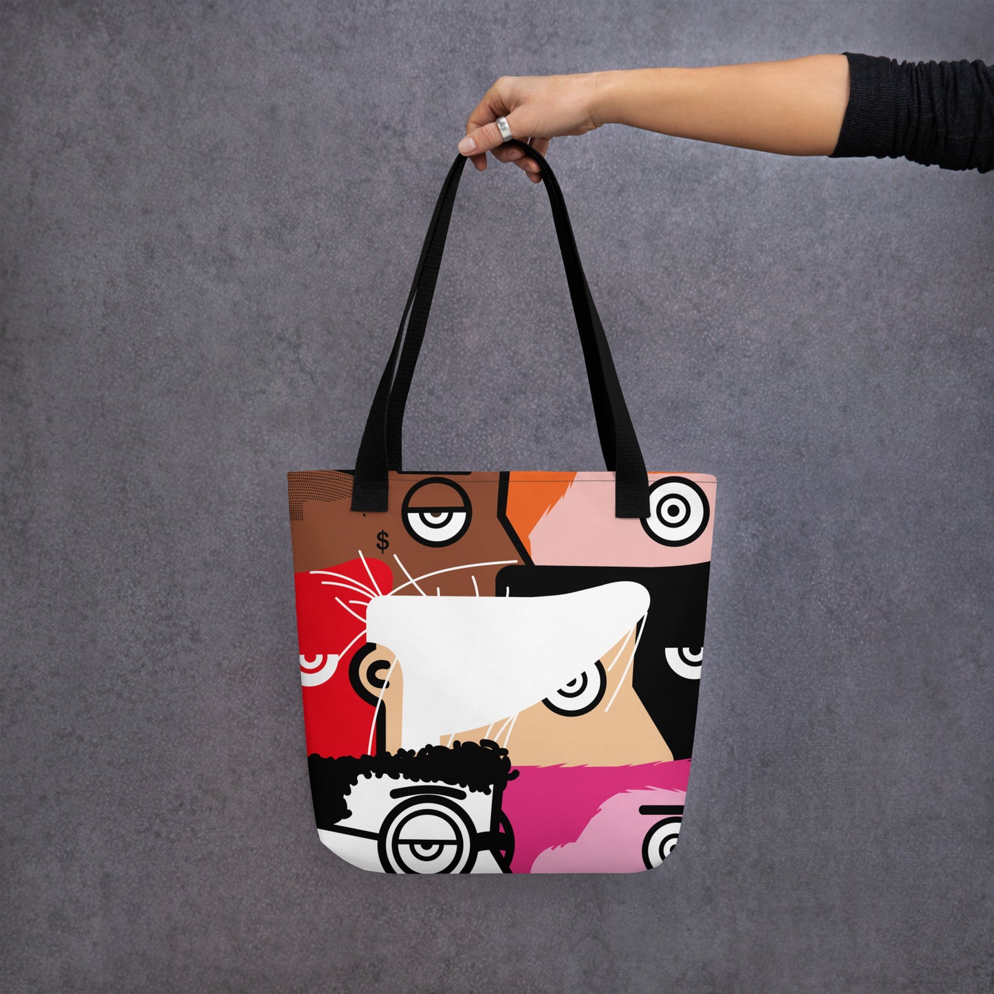 "I want to be an artist" new version (Hirst, Basquiat, Blek Le Rat, Van Gogh, Banksy, Warhol, Haring - portraits) Tote bag