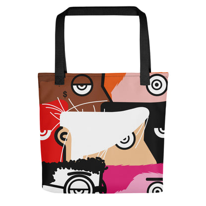 "I want to be an artist" new version (Hirst, Basquiat, Blek Le Rat, Van Gogh, Banksy, Warhol, Haring - portraits) Tote bag