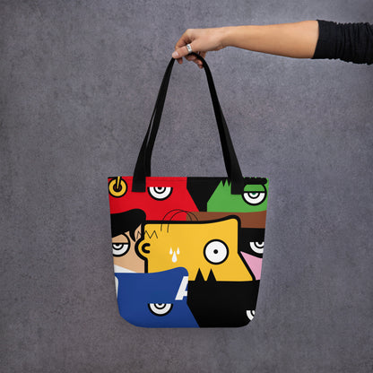 "Nous sommes tous des super-héros" (Homer Simpson, Batman & Robin, Hulk, Captain America, Flash, Superman) - Tote bag