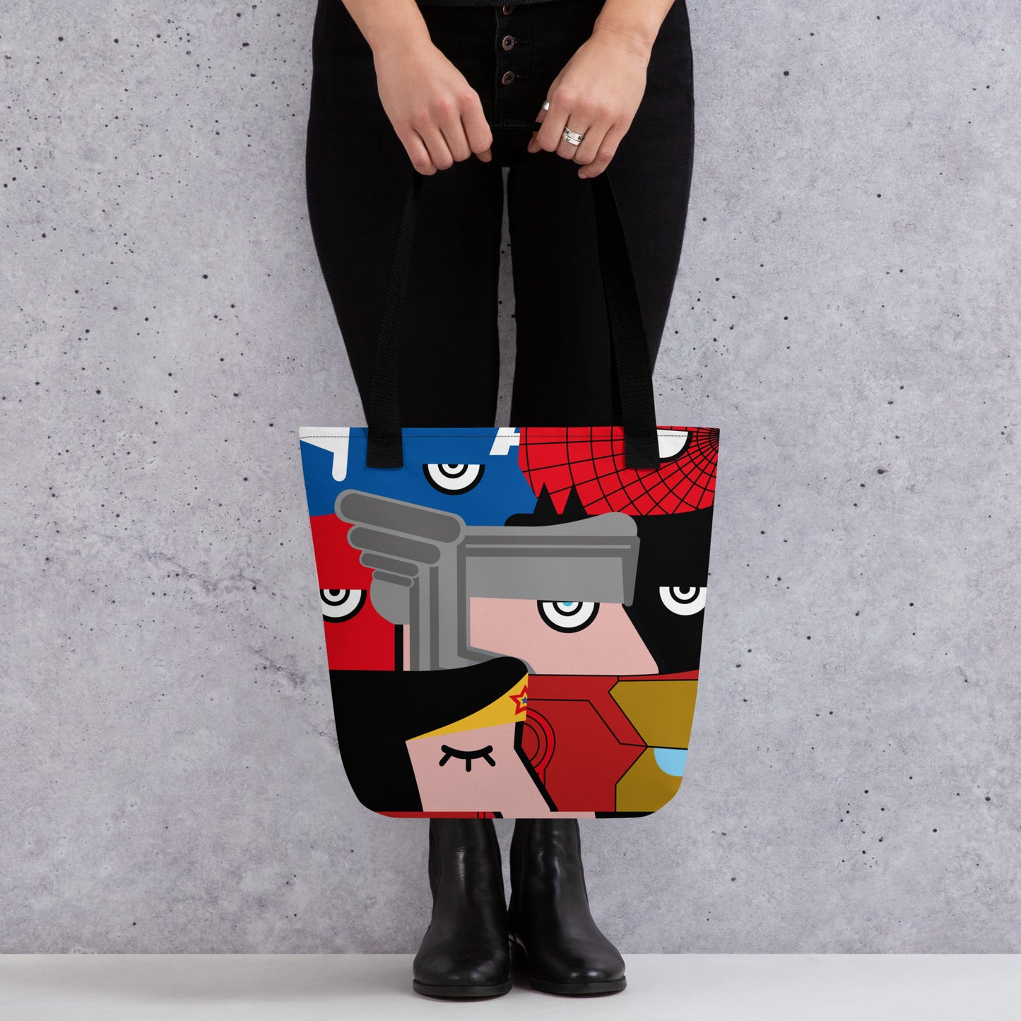 "Siamo tutti Supereroi" (Captain America, Spiderman, Flash, Thor, Batman, Wonder Woman, Iron man) - Tote bag