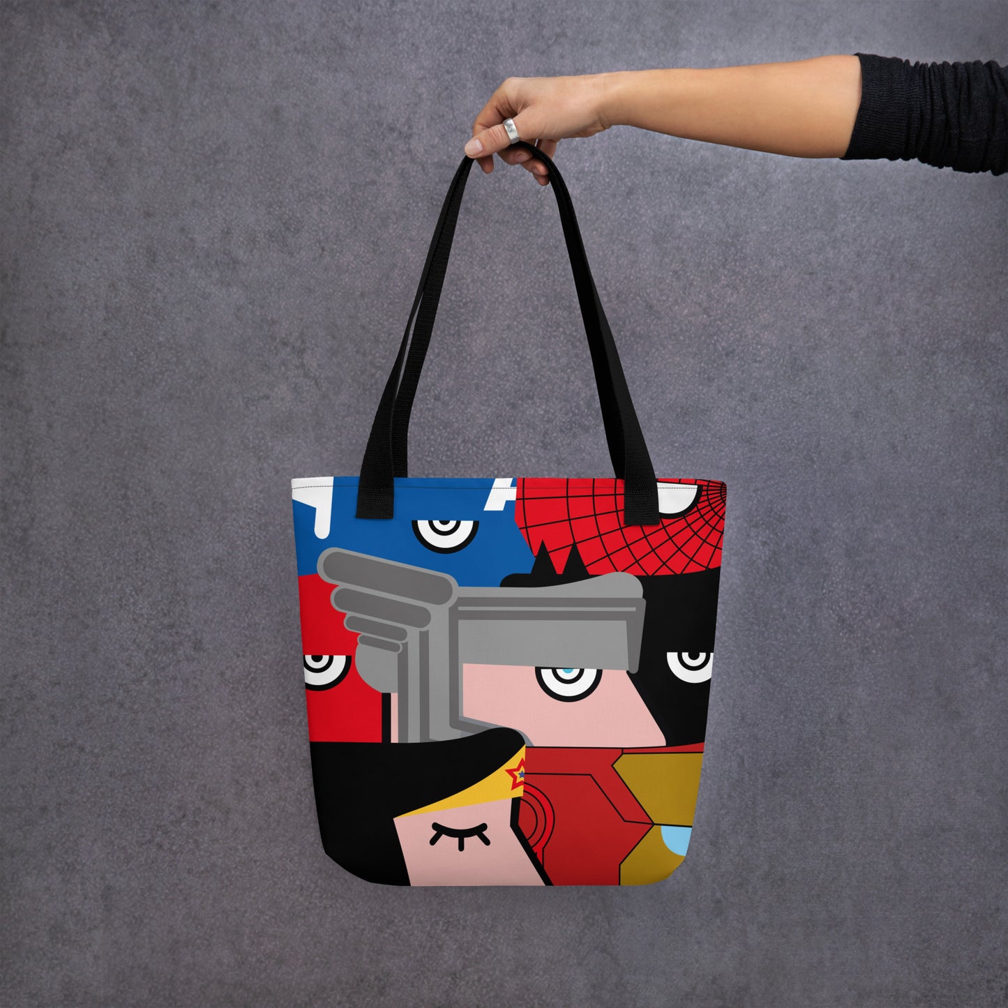 "Siamo tutti Supereroi" (Captain America, Spiderman, Flash, Thor, Batman, Wonder Woman, Iron man) - Tote bag