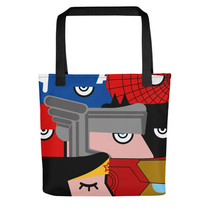 "Siamo tutti Supereroi" (Captain America, Spiderman, Flash, Thor, Batman, Wonder Woman, Iron man) - Tote bag