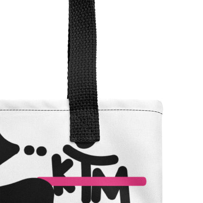 "Graffiti is not street art" (IABO self-portrait) magenta - Tote bag