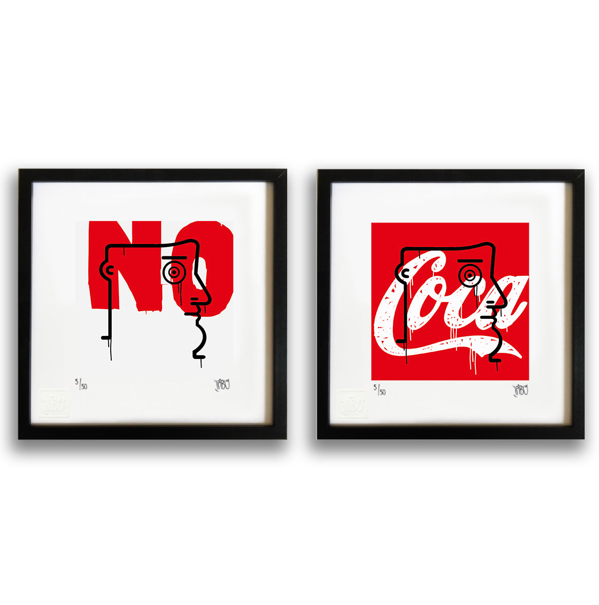 No Coke (Schifano Tribute) AP 2 pieces