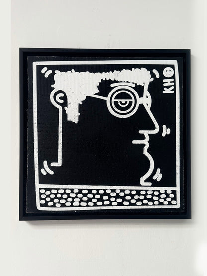 Untitled - K. Haring - Portrait (black and white version)